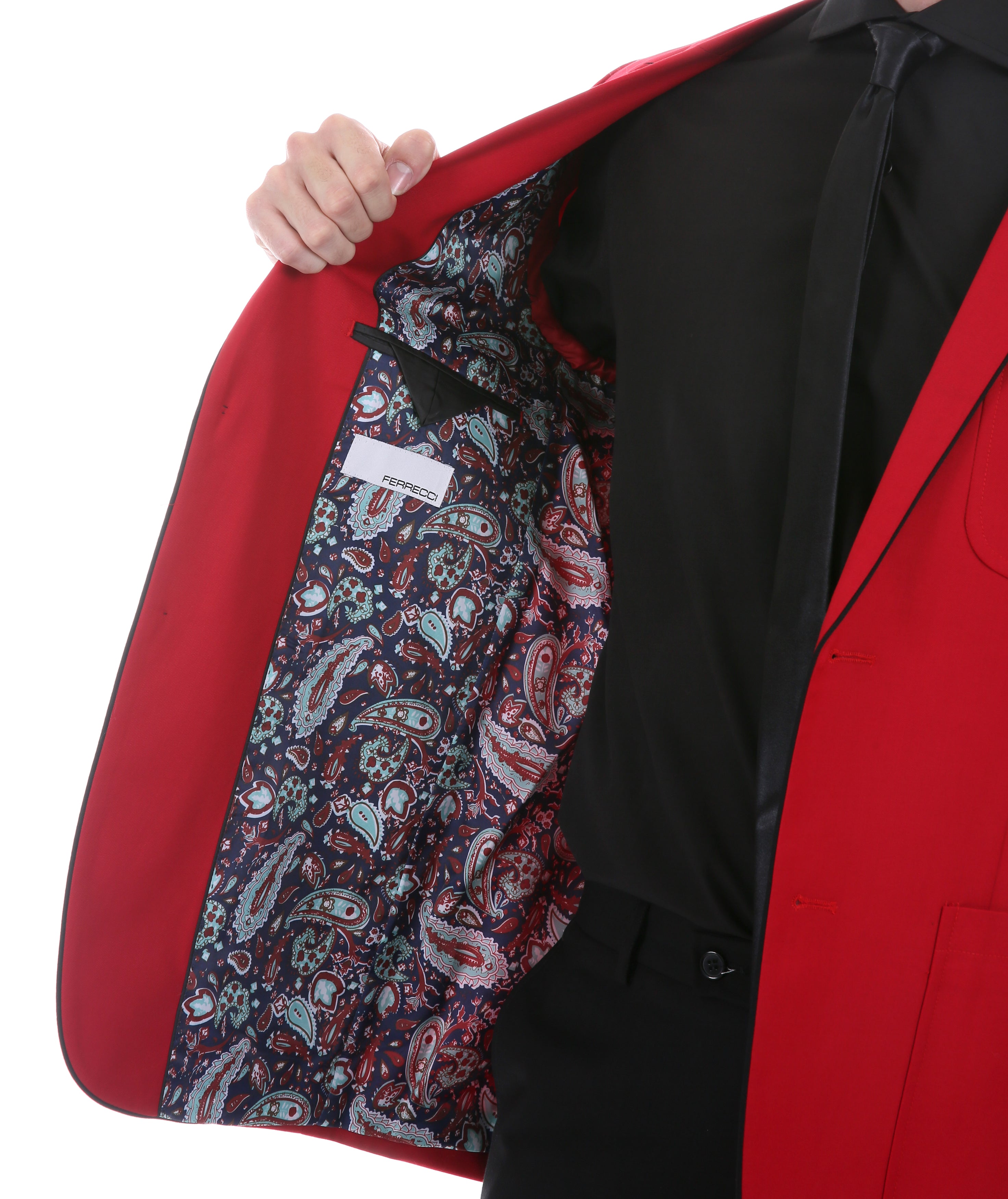 Mens Porter Red Slim Fit Blazer